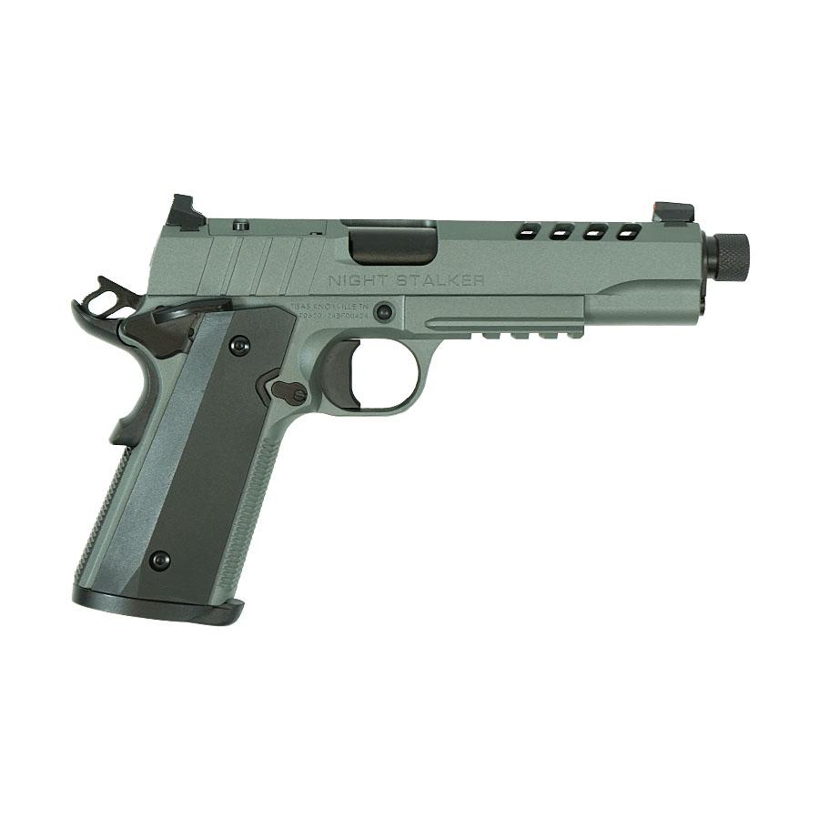 Semi-automatic handgun isolated on white background