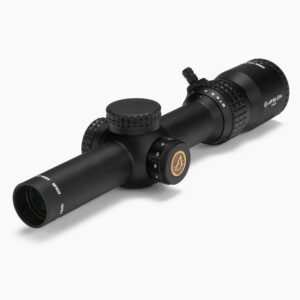 Black rifle scope isolated on white background