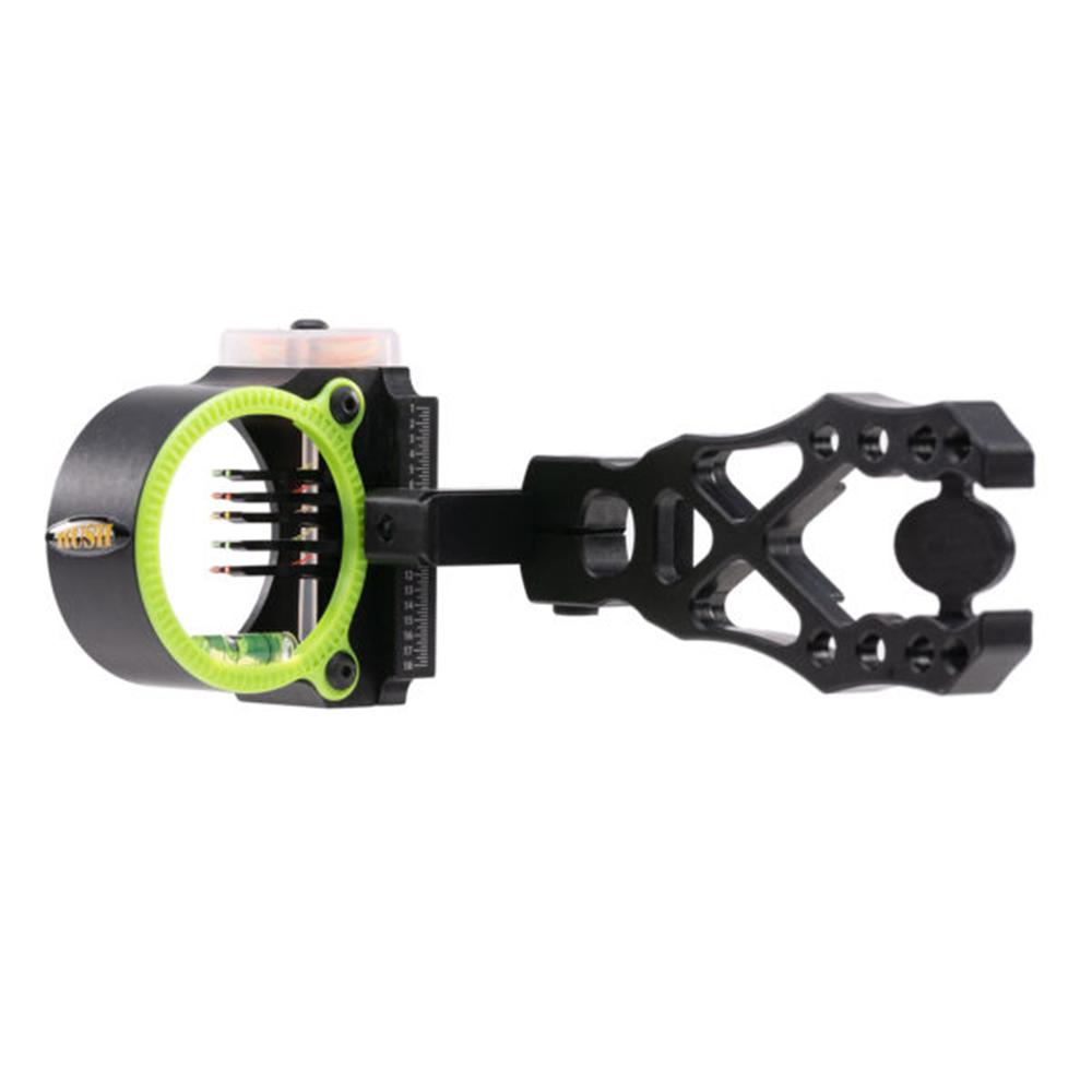 Compound bow sight with green pin ring