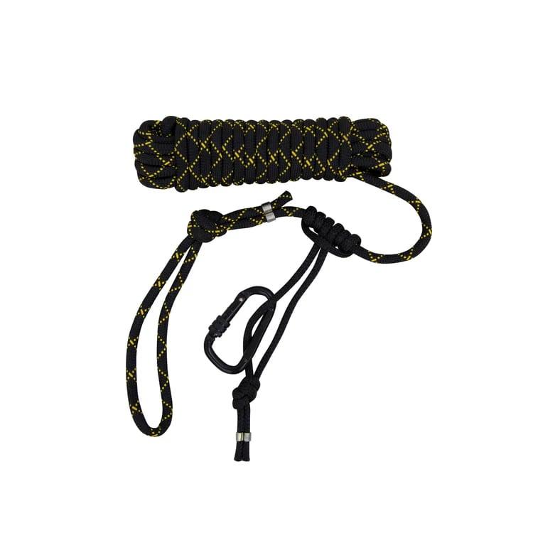 Black rope dog leash with carabiner clip