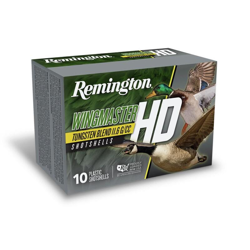 Remington Wingmaster HD tungsten blend shotshells box