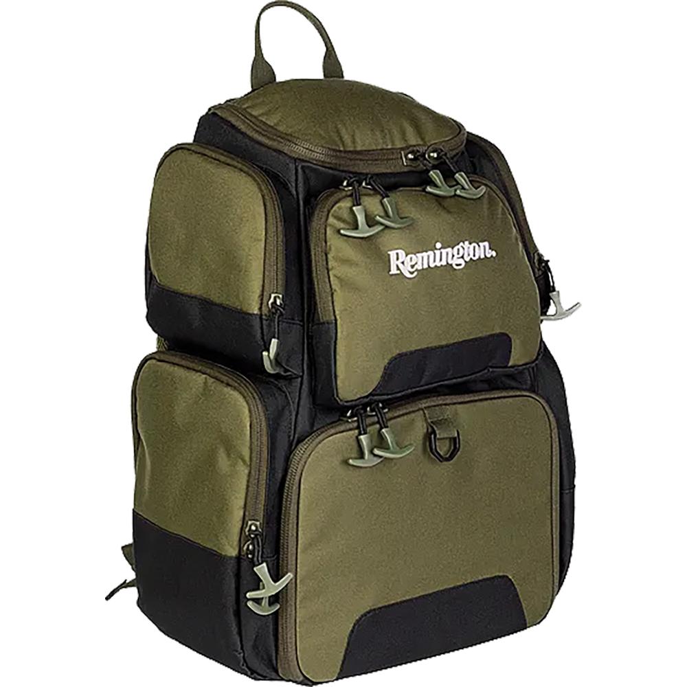 Olive green Remington outdoor backpack with multiple pockets