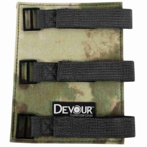 Camouflage suppressor cover with adjustable black straps