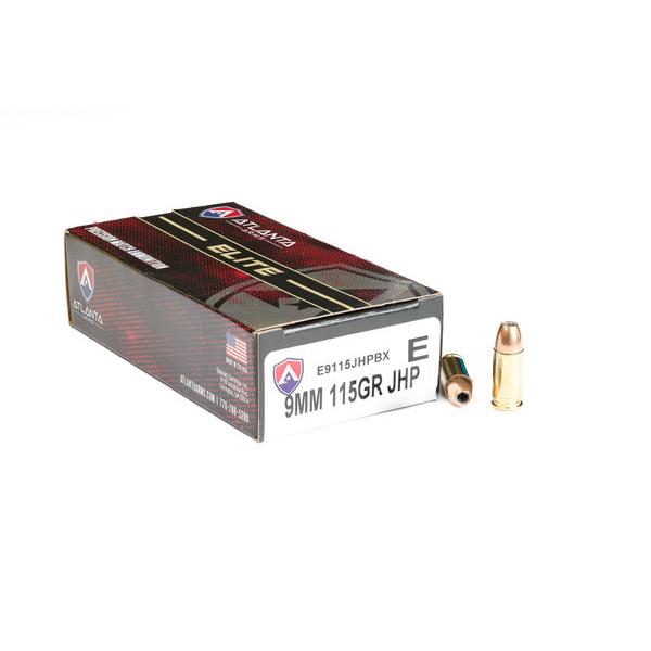 Box of 9mm 115gr JHP ammunition rounds