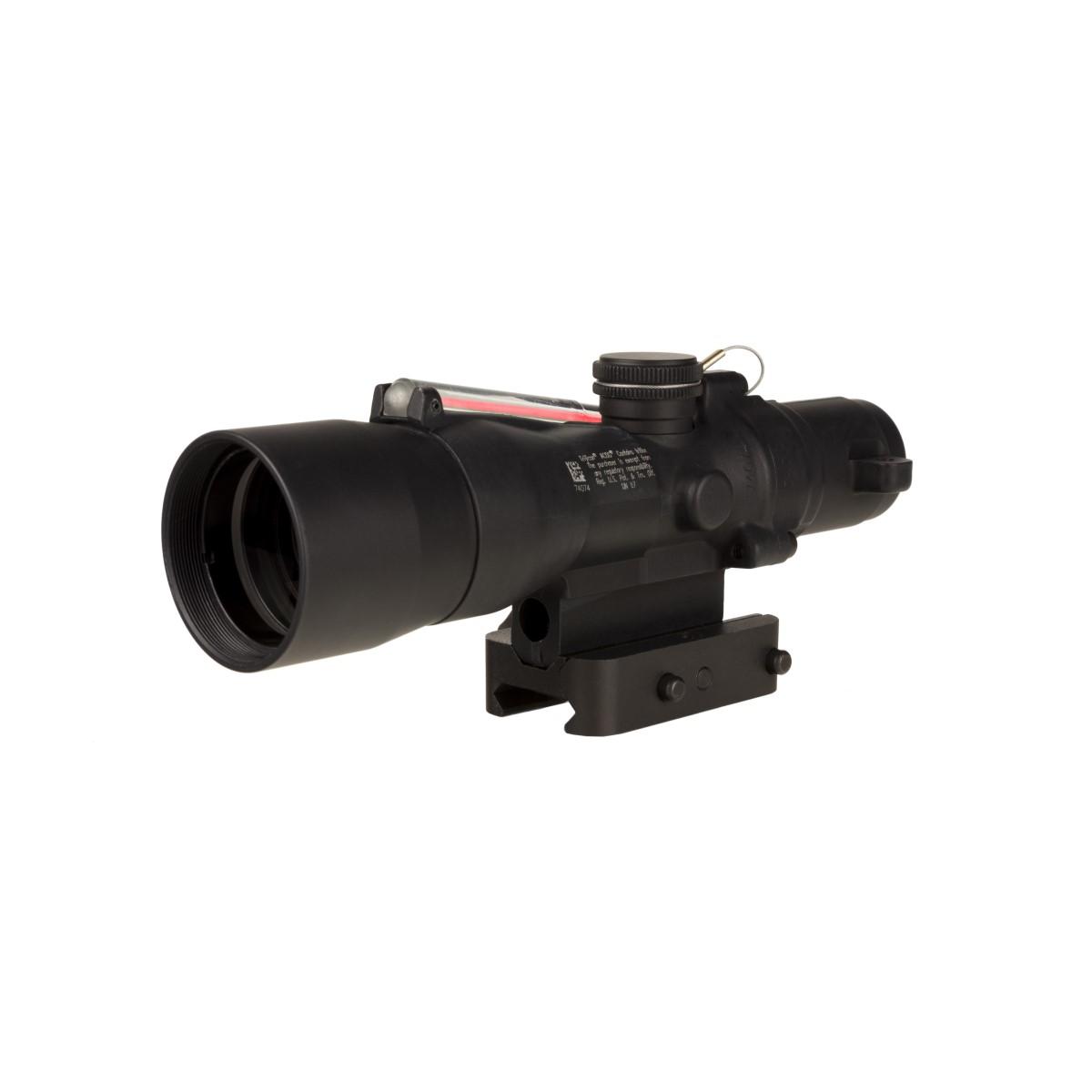 Black rifle scope isolated on white background