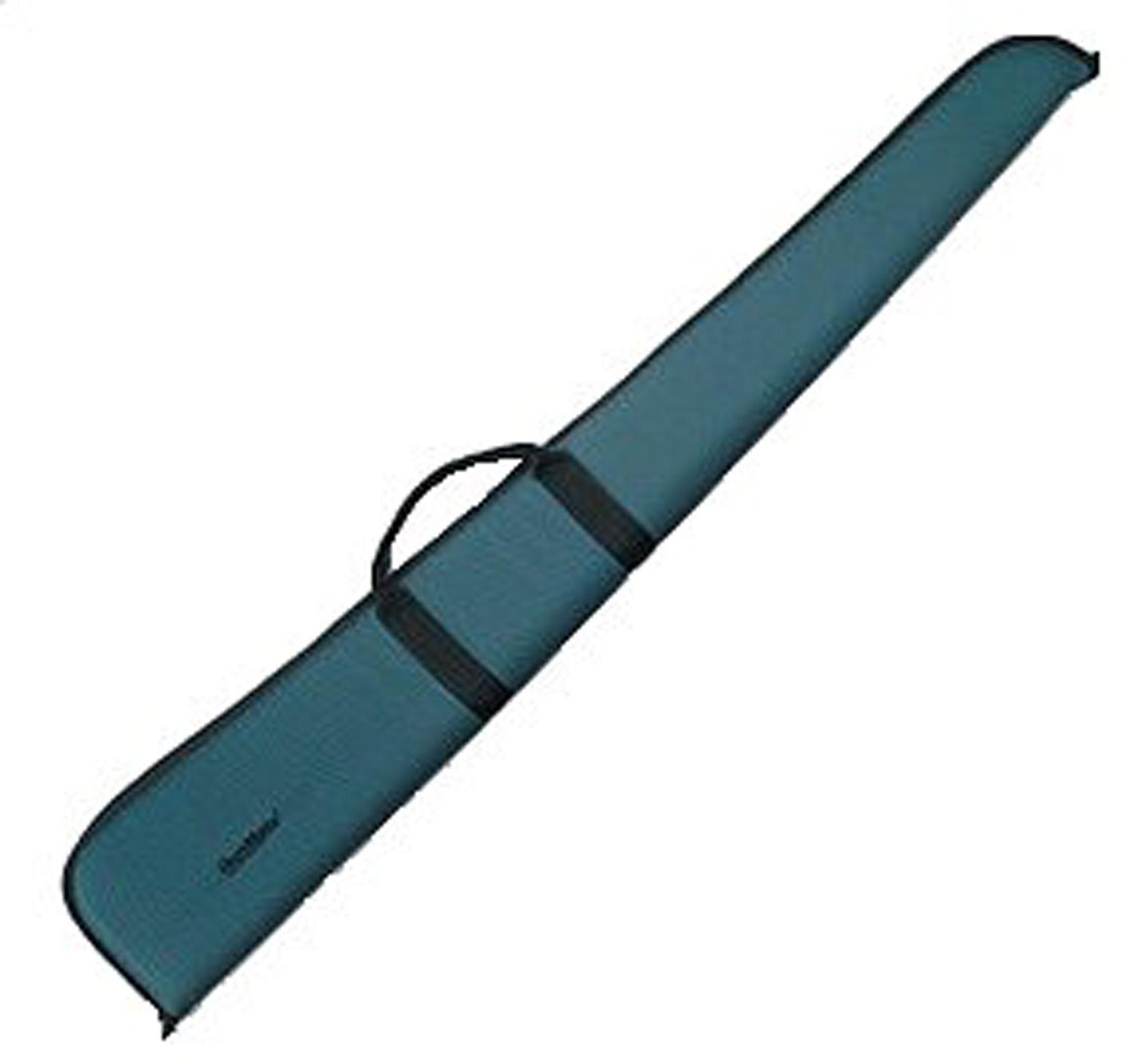 Rolled teal yoga mat with carrying strap