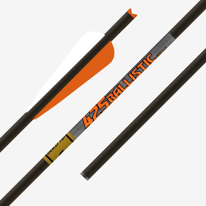 Close-up of 425 Ballistic carbon arrow shafts