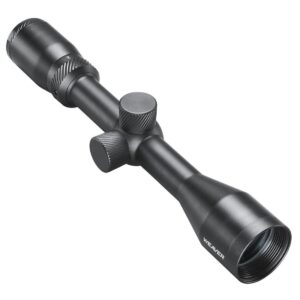 Black rifle scope isolated on white background