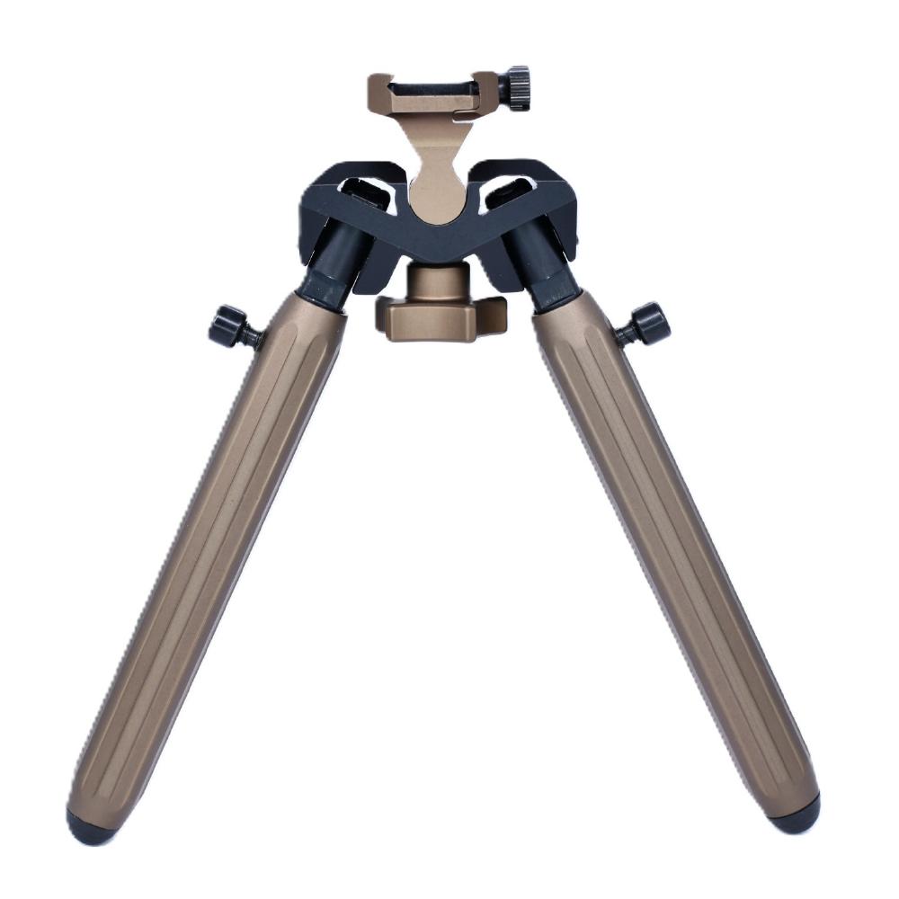Compact tan and black adjustable tripod stand