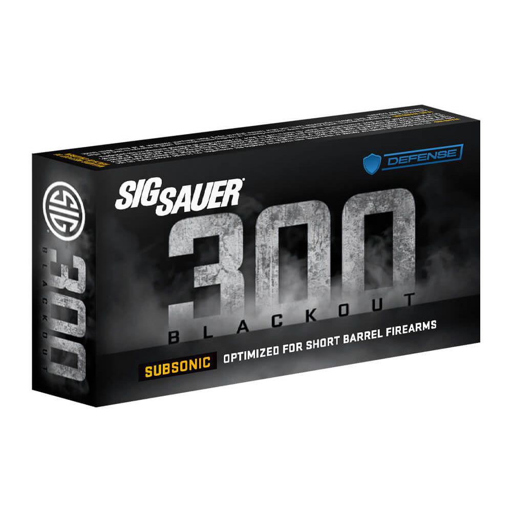 SIG Sauer 300 Blackout subsonic ammunition box
