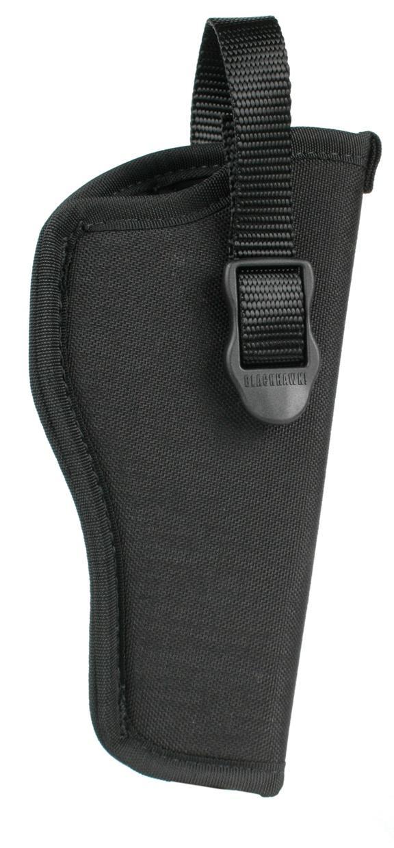 Black nylon handgun holster with belt loop