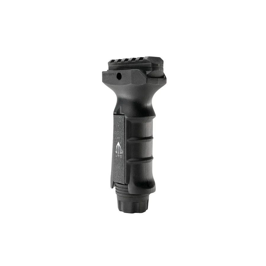 Black tactical vertical foregrip with rail mount