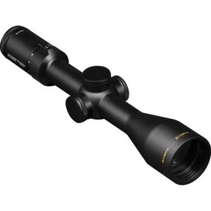 Black rifle scope isolated on white background