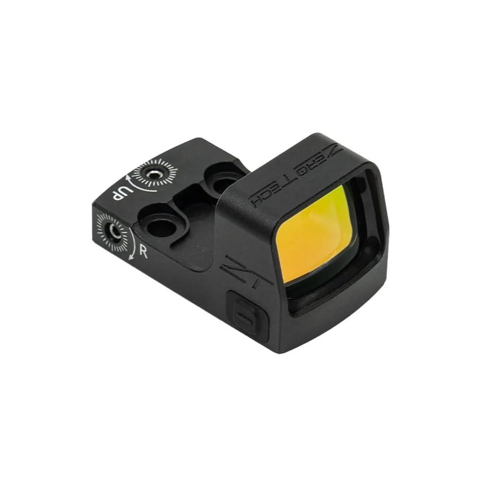 Compact pistol red dot sight with yellow lens