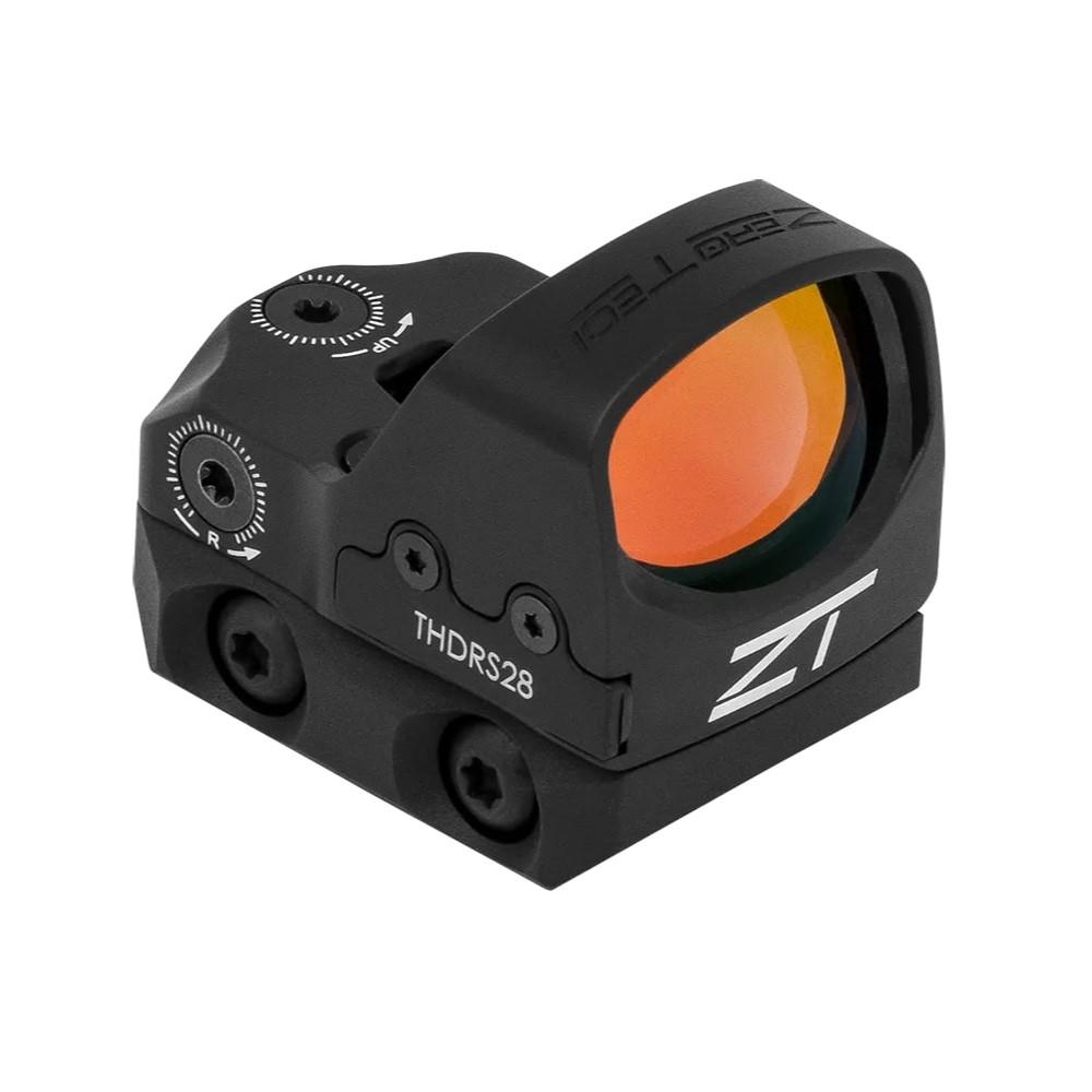 Compact red dot sight optic with orange lens