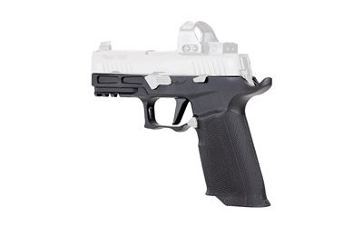 Two-tone semi-automatic pistol on white background