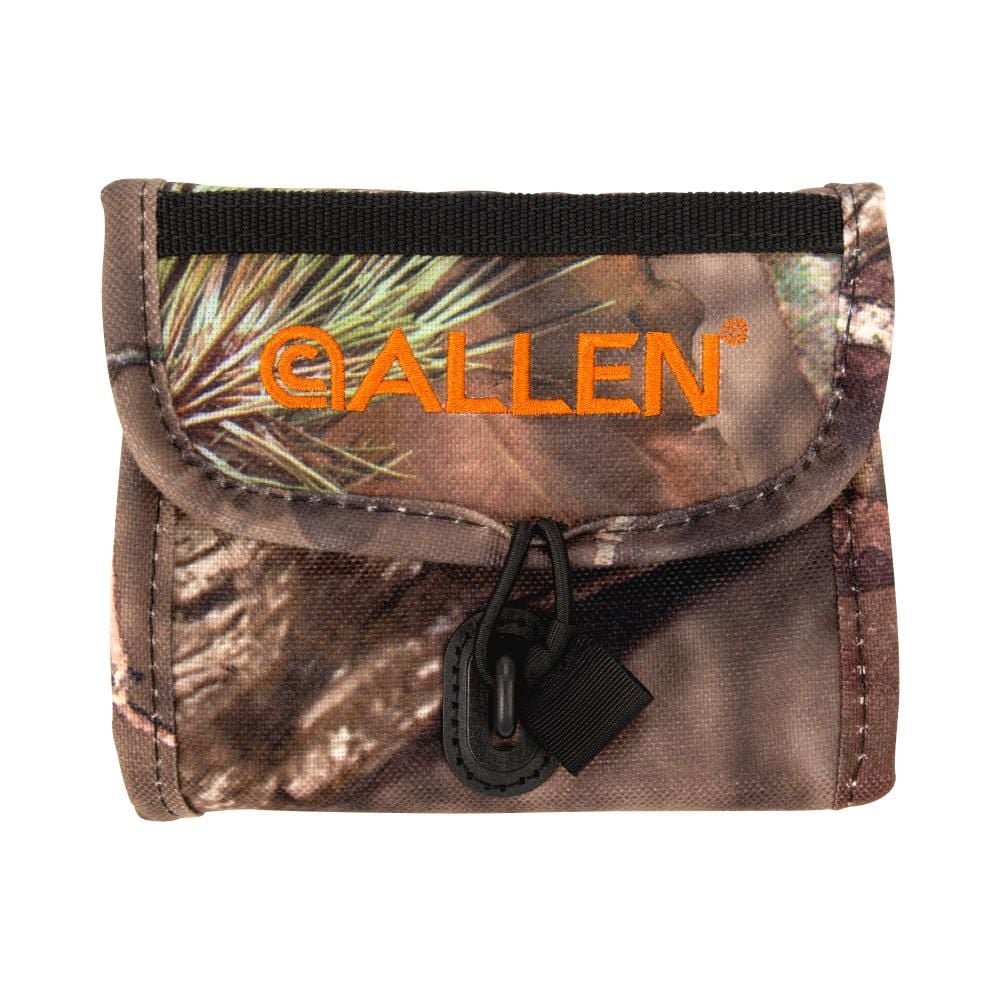 Camouflage wallet with orange QALLEN logo