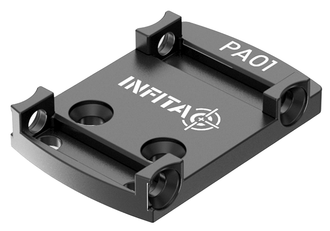 Black metal mounting plate labeled INFITIQ PA01