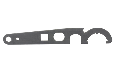 Flat multi-purpose metal wrench tool silhouette