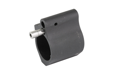 Black rifle gas block with front sight post