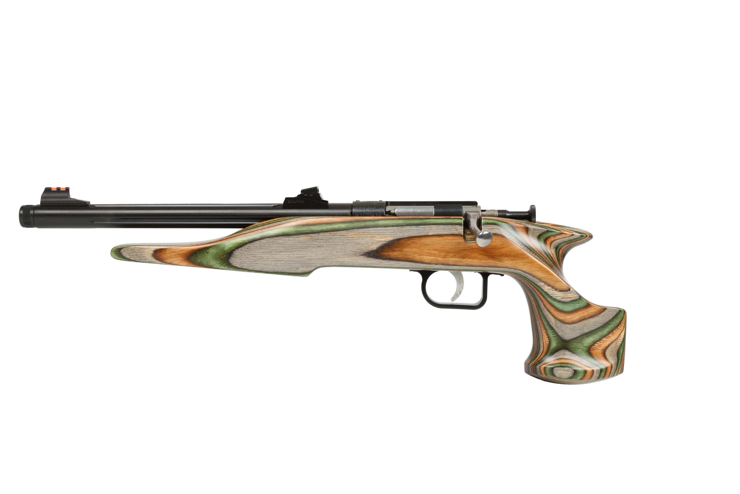 Bolt-action rifle with laminated wood stock