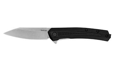 Black folding pocket knife with silver blade