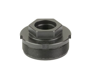 Black threaded metal pipe adapter fitting