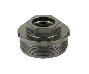 Metal threaded pipe adapter with hex top
