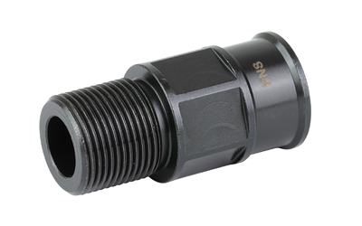 Black threaded metal pipe fitting adapter