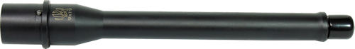 Black cylindrical firearm suppressor on white background