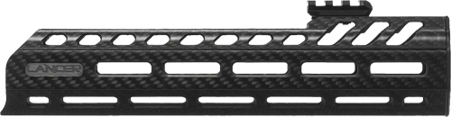 Black carbon fiber rifle handguard with M-LOK slots
