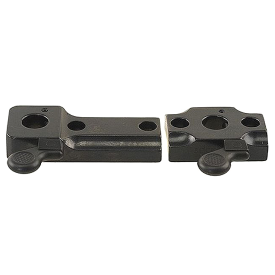 Black metal mounting brackets on white background