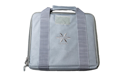 Gray laptop bag with handles and zipper