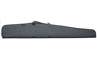 Gray soft rifle case with zipper and handles