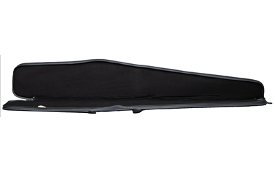 Black guitar gig bag on white background