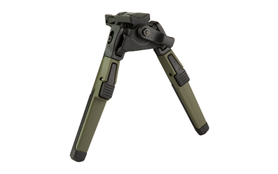 Folding tactical foregrip bipod in olive green