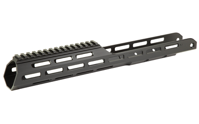 Black M-LOK rifle handguard with top rail