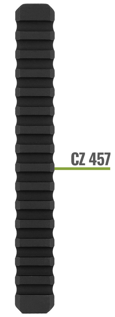 Black ribbed cylindrical rod labeled CZ 457