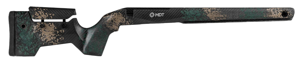 Camo-pattern rifle stock with adjustable cheek rest