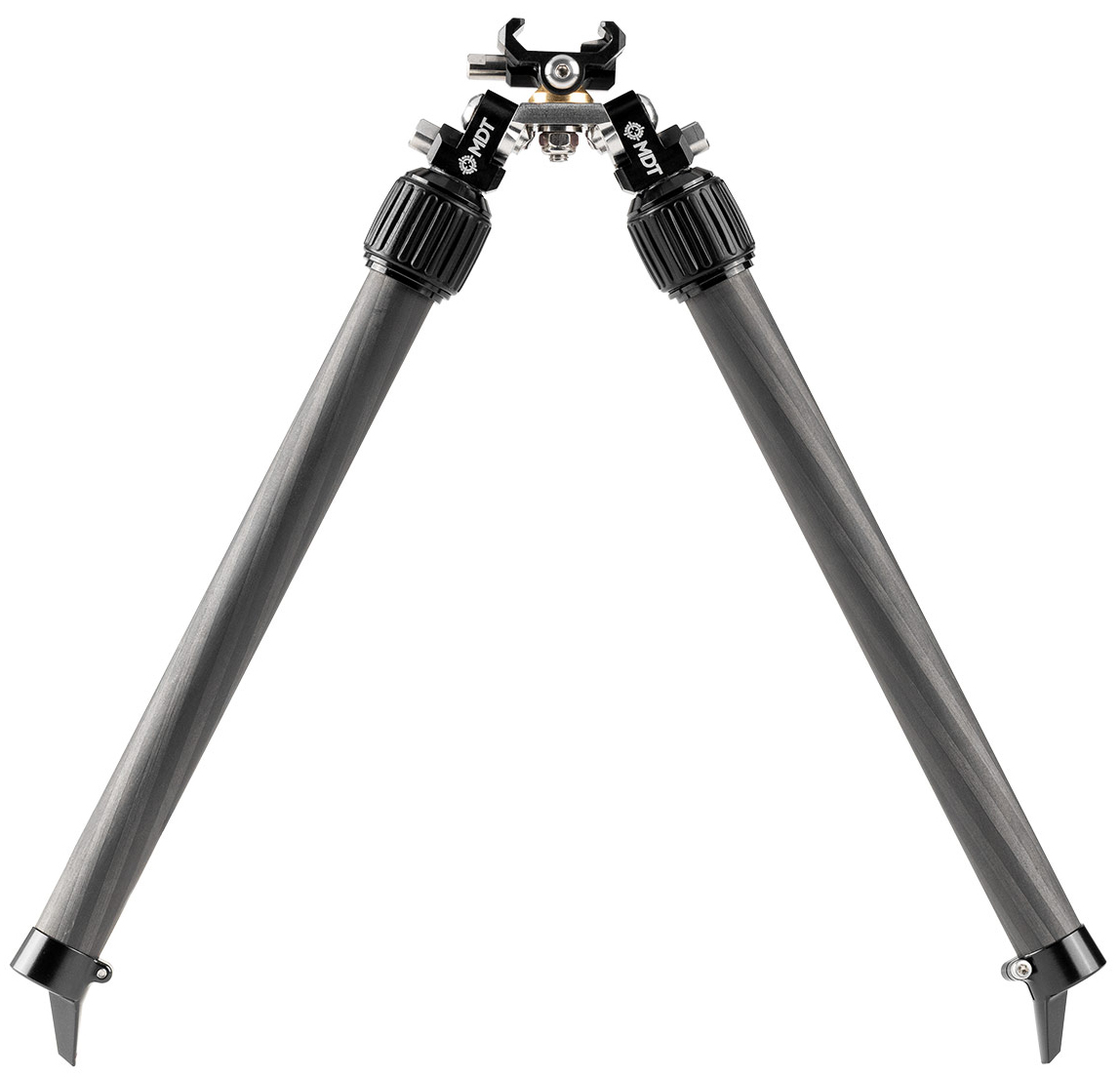 Carbon fiber rifle bipod with adjustable legs