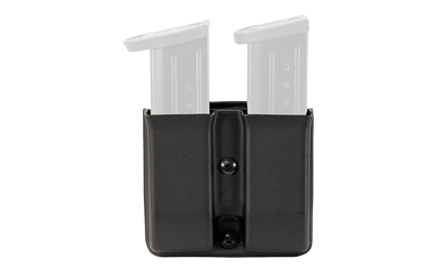 Black double pistol magazine pouch with magazines