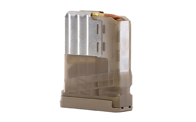 Translucent rifle magazine with metal feed lips