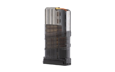Transparent rifle magazine with visible ammunition rounds
