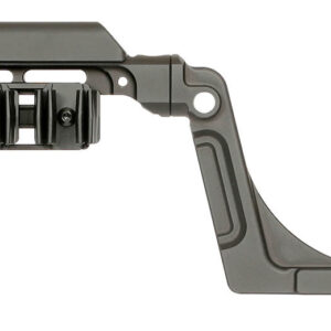 Black tactical pistol stock with rail mount