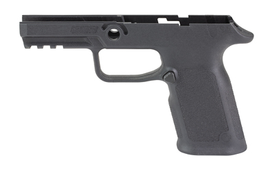 Black polymer handgun frame without slide