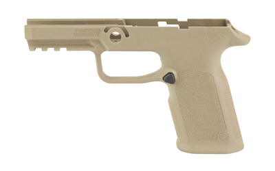Tan semi-automatic pistol frame without slide