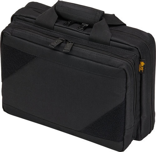 Black zippered laptop briefcase with handles