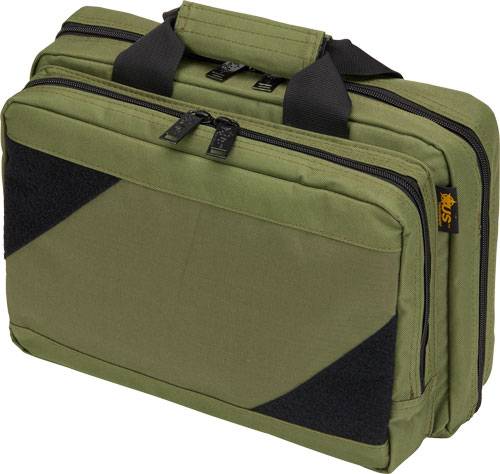 Olive green laptop briefcase with black accents