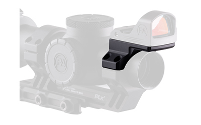 Compact red dot sight mounted on rail