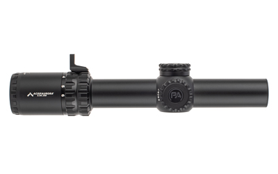 Black rifle scope isolated on white background